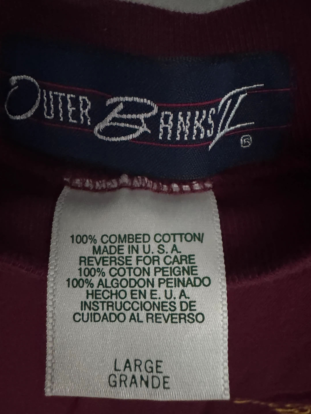 Outer Banks The Berghoff Chicago Maroon Long Sleeve Shirt - photo 4