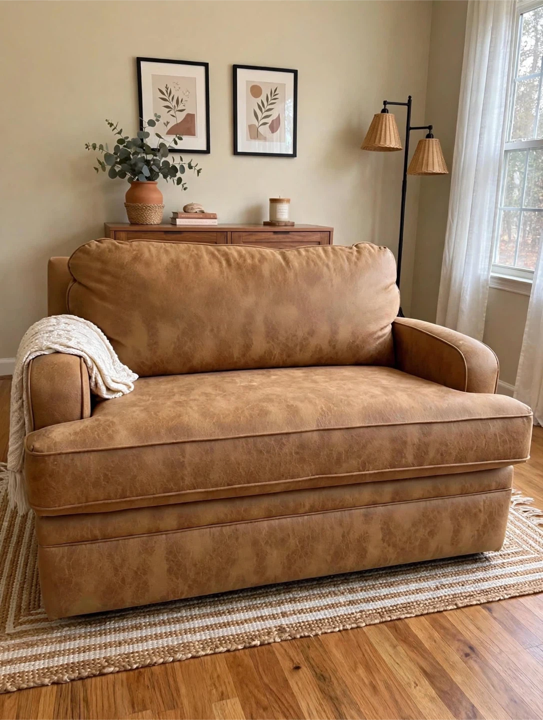 Camel Tan  Sleeper Chair – Twin Bed