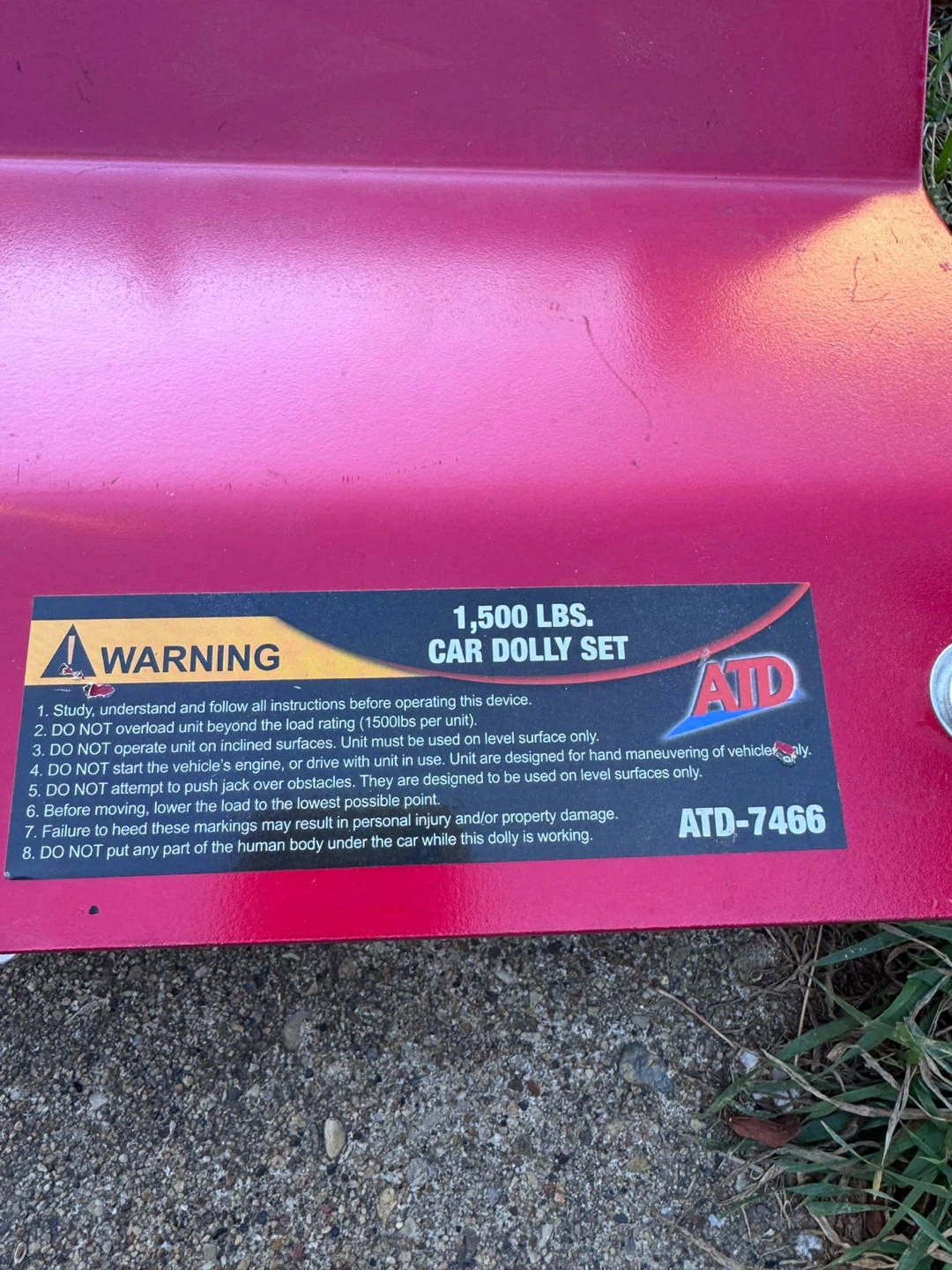 ATD Tools 7466 Heavy Duty Car– Set of 2 – Like New - photo 2