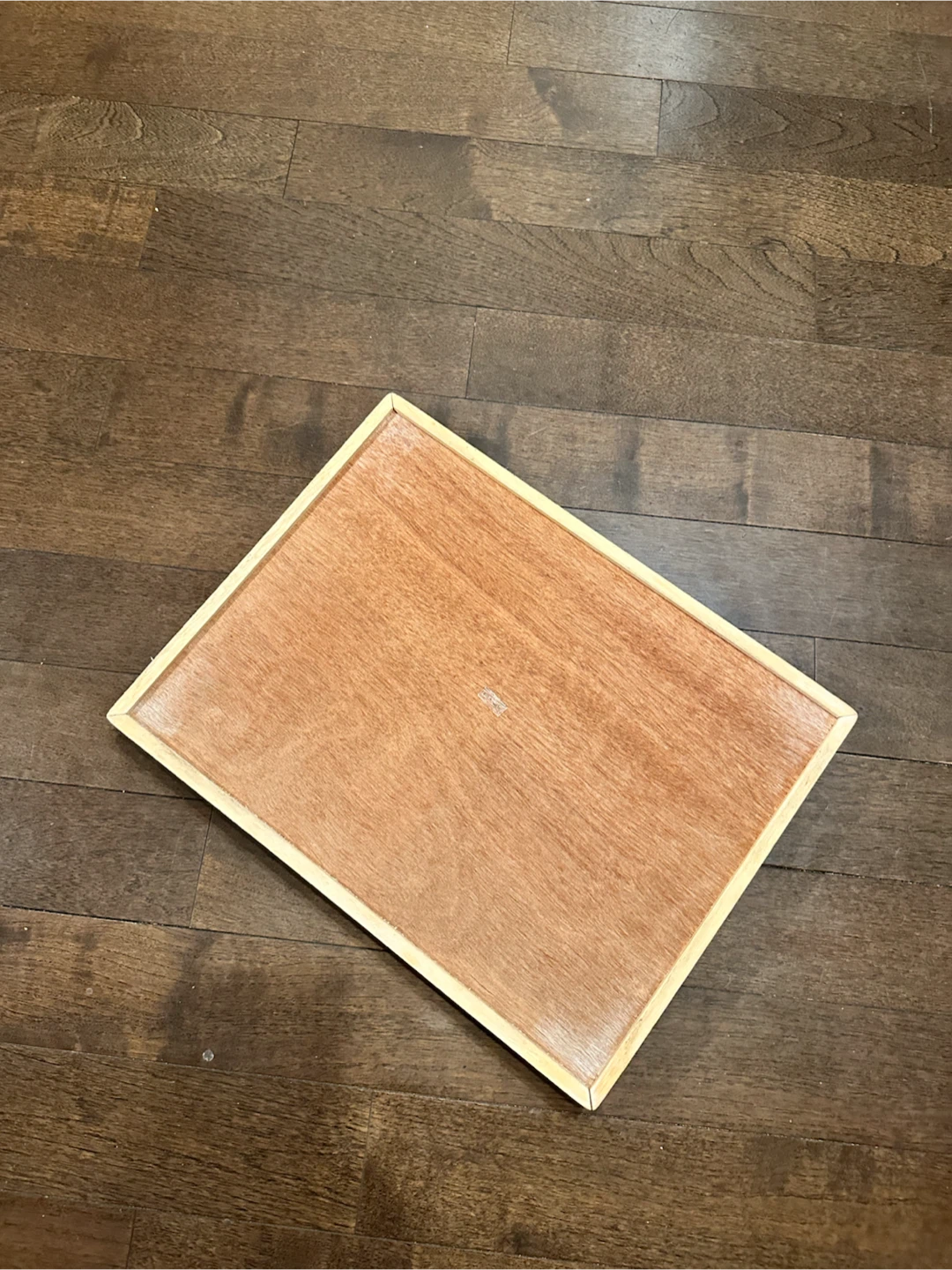 Wooden Serving Tray with White Surface - photo 2