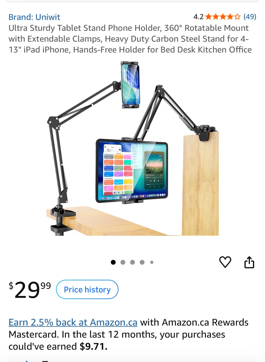 Uniwit Ultra Sturdy Tablet Stand Phone Holder - photo 2