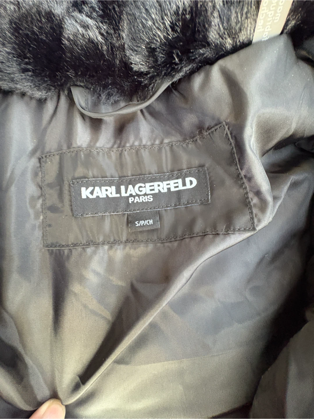 Karl Lagerfeld Paris Women’s S Long Black Puffer Coat  Winter - photo 3