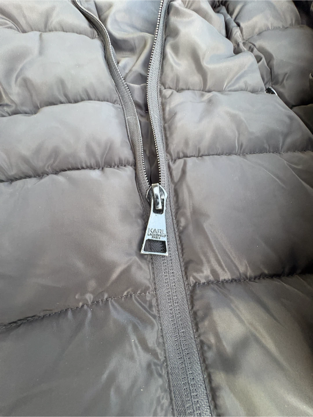 Karl Lagerfeld Paris Women’s S Long Black Puffer Coat  Winter - photo 4