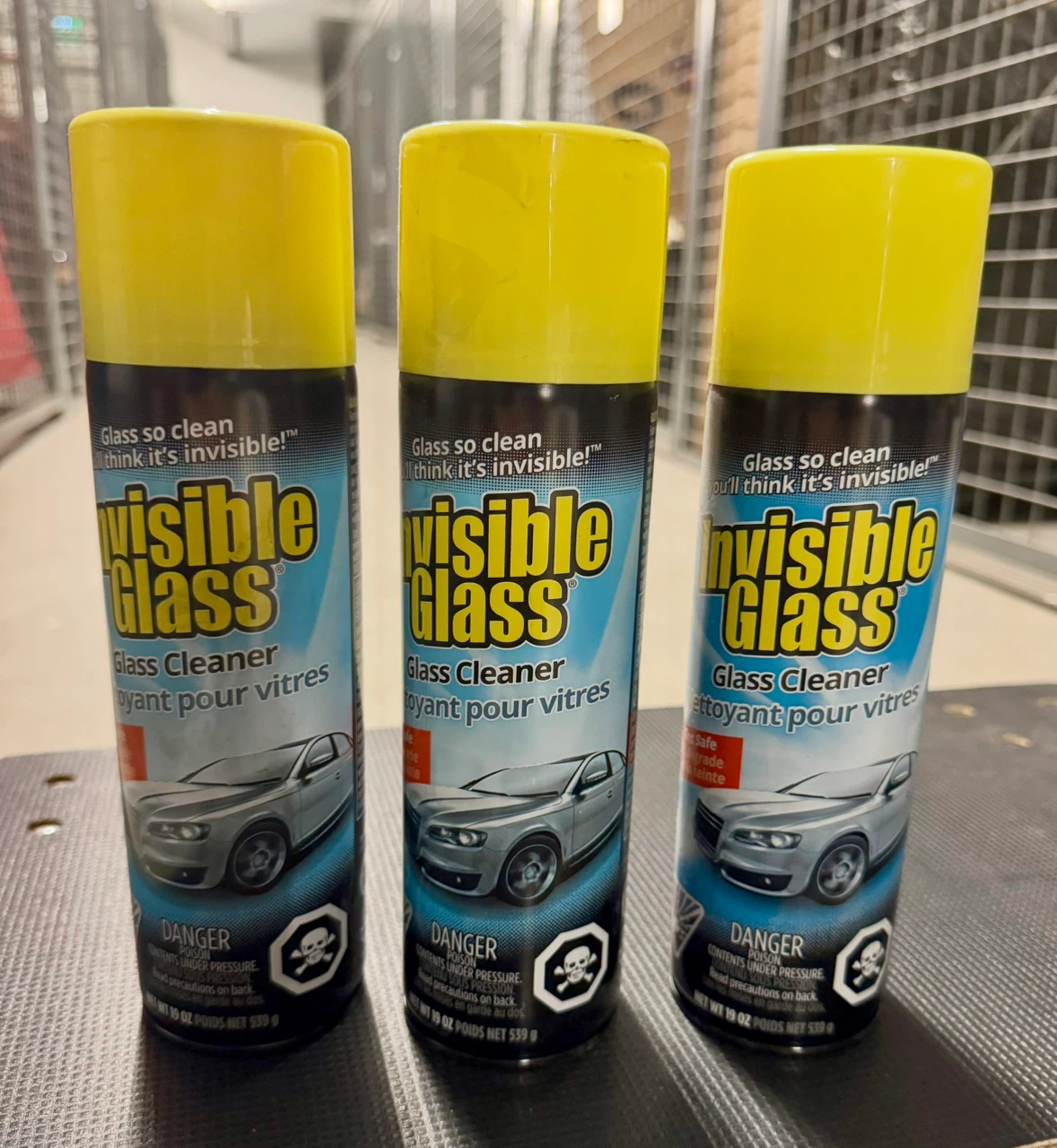 3 Cans of Invisible Glass Cleaner - new