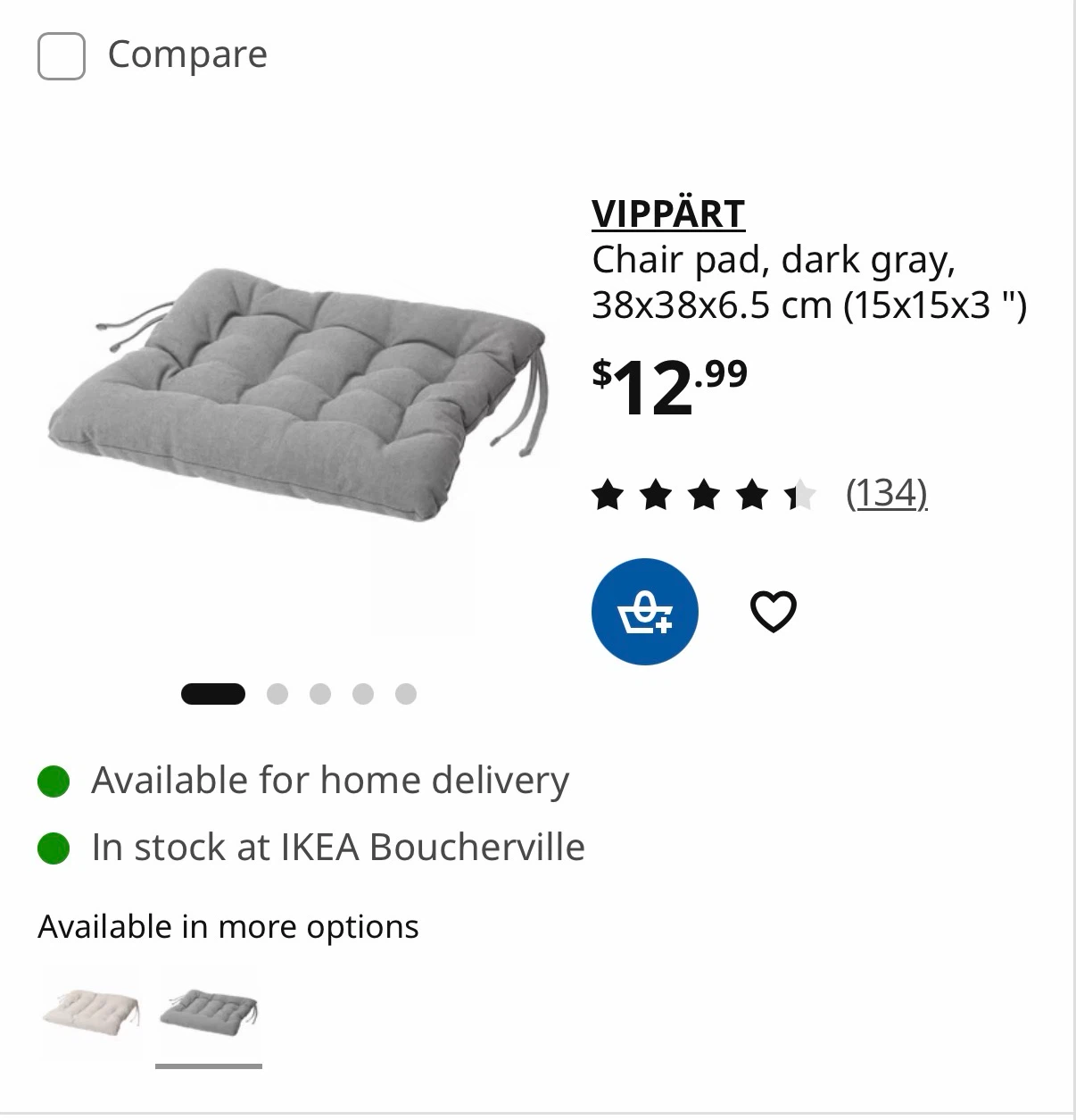 IKEA VIPPÄRT chair pad - photo 2