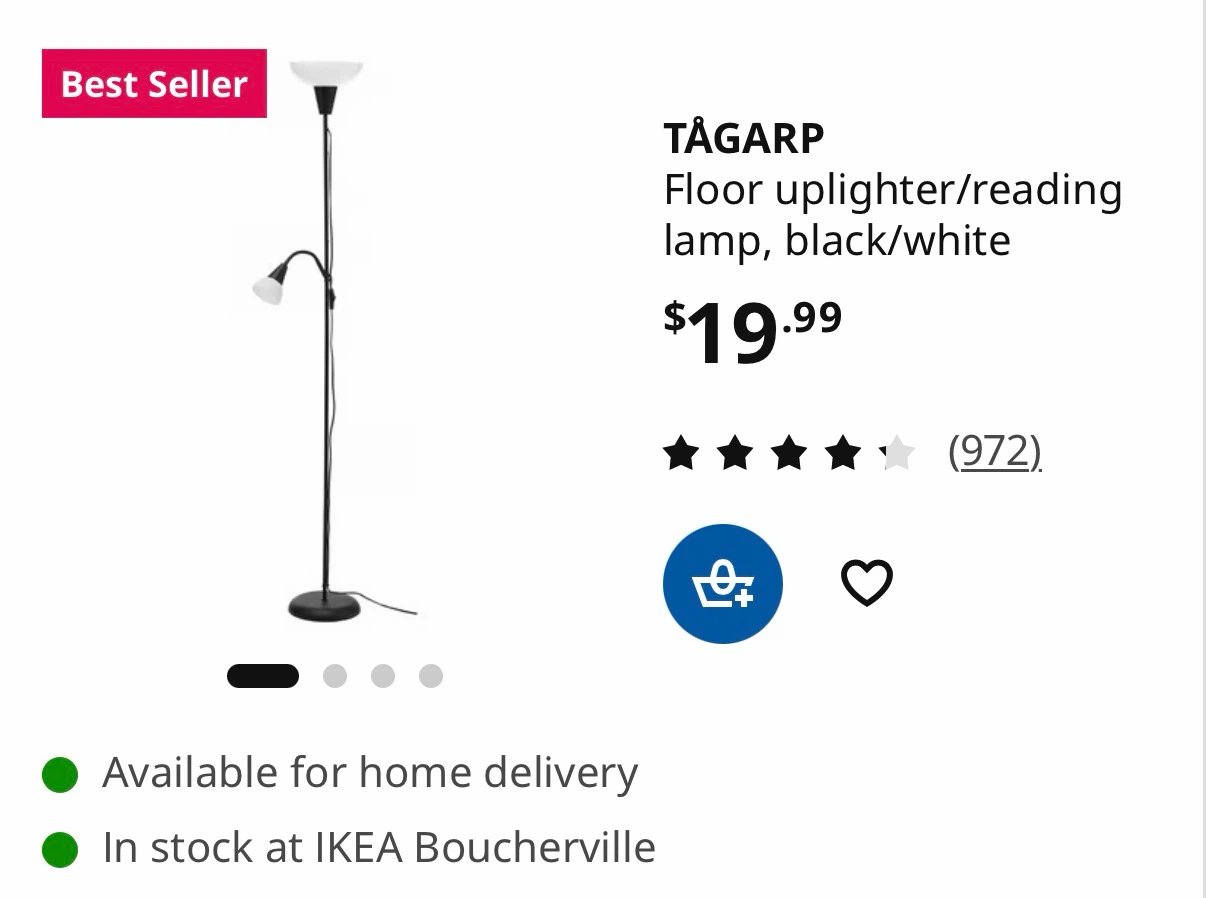 IKEA TÅGARP Floor Uplighter Lamp(Includes the light bulb) - photo 2