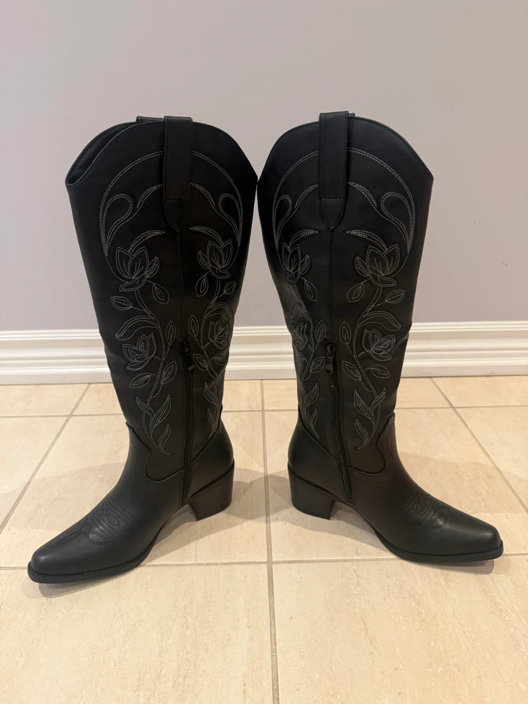 Black Western Knee-High Boots - photo 2