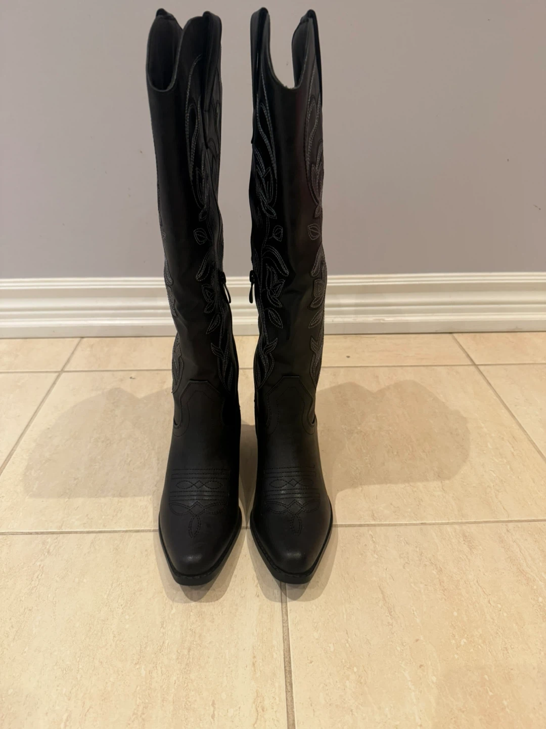 Black Western Knee-High Boots - photo 3