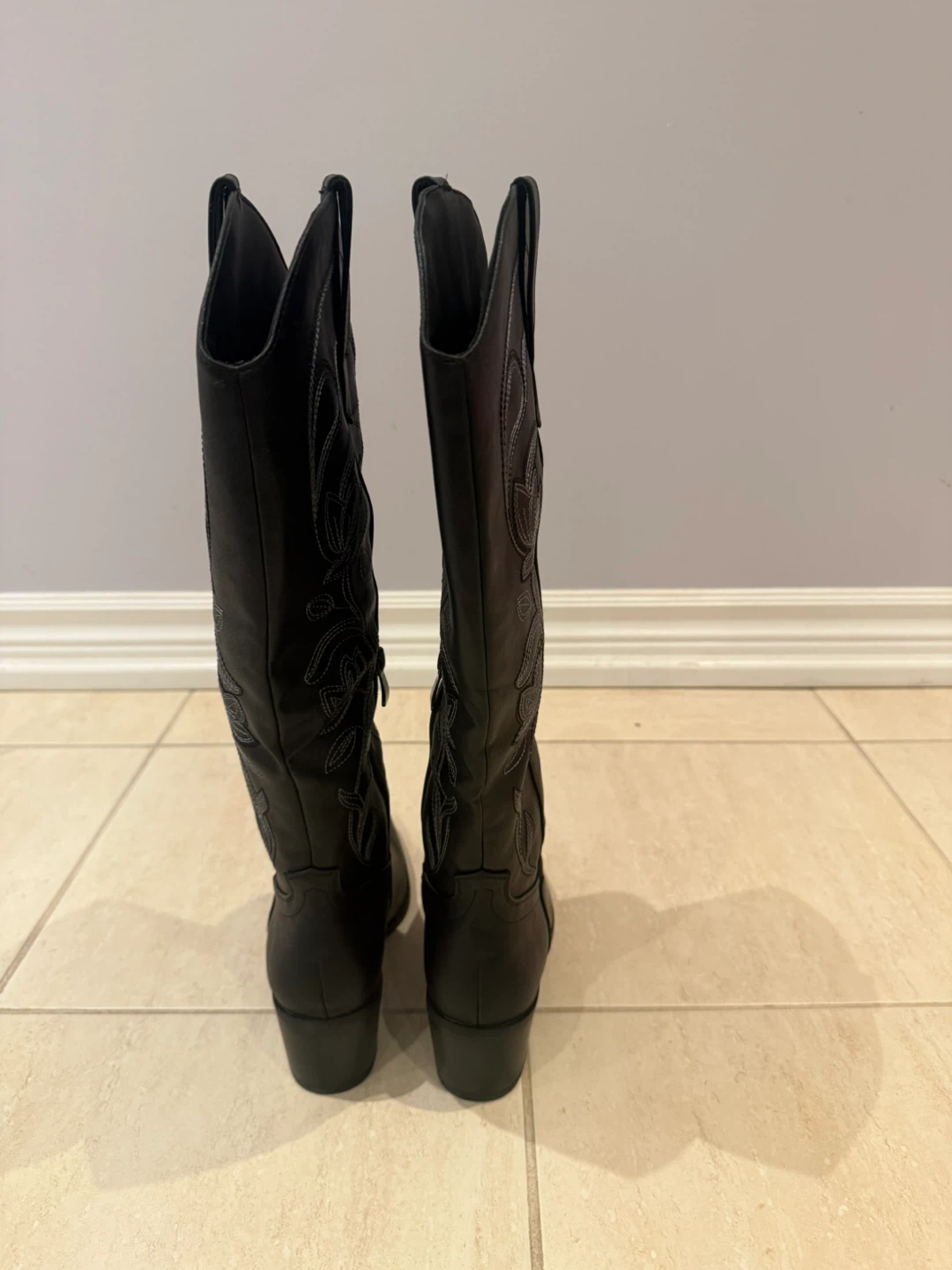 Black Western Knee-High Boots - photo 4