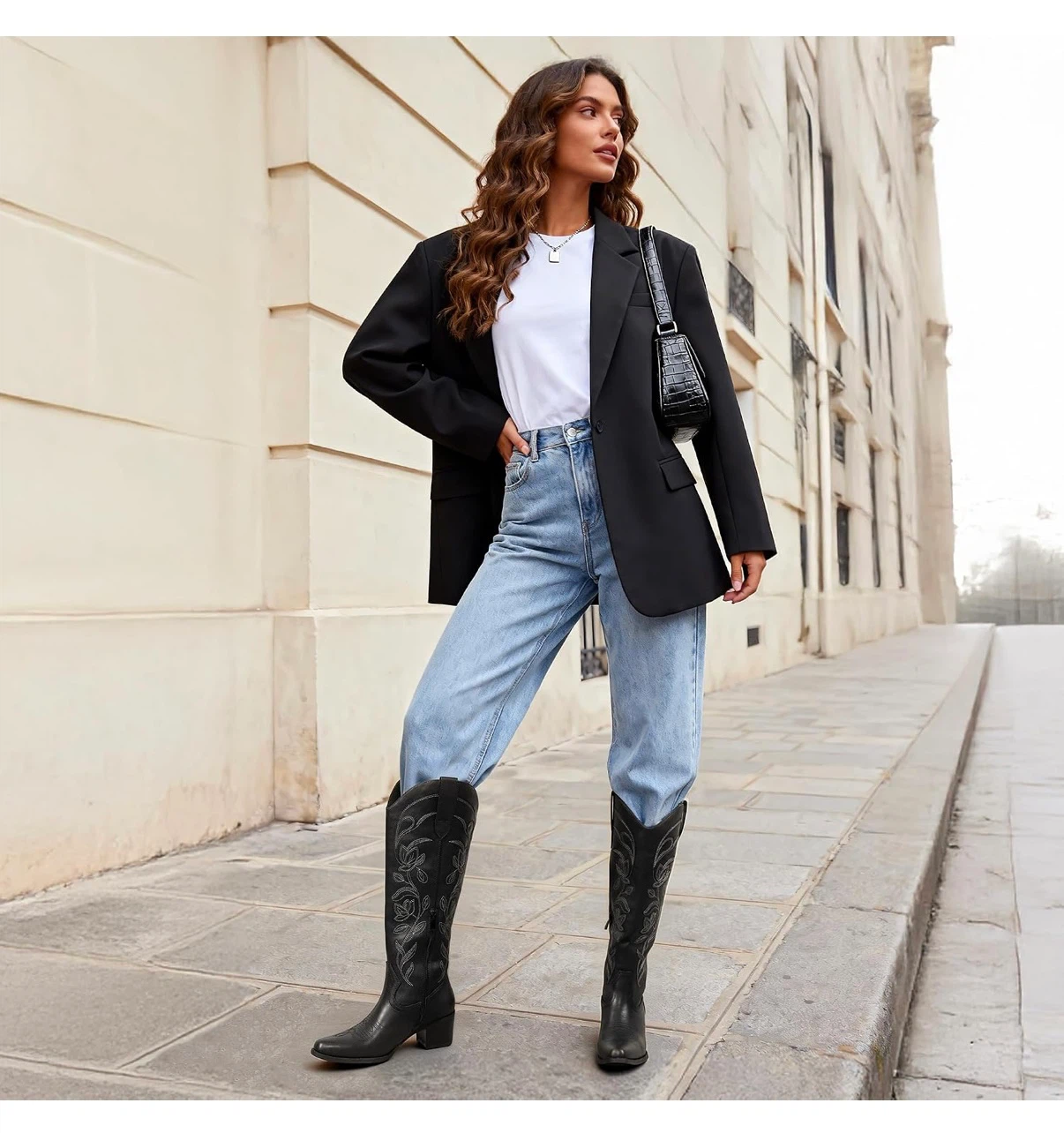 Black Western Knee-High Boots - photo 5