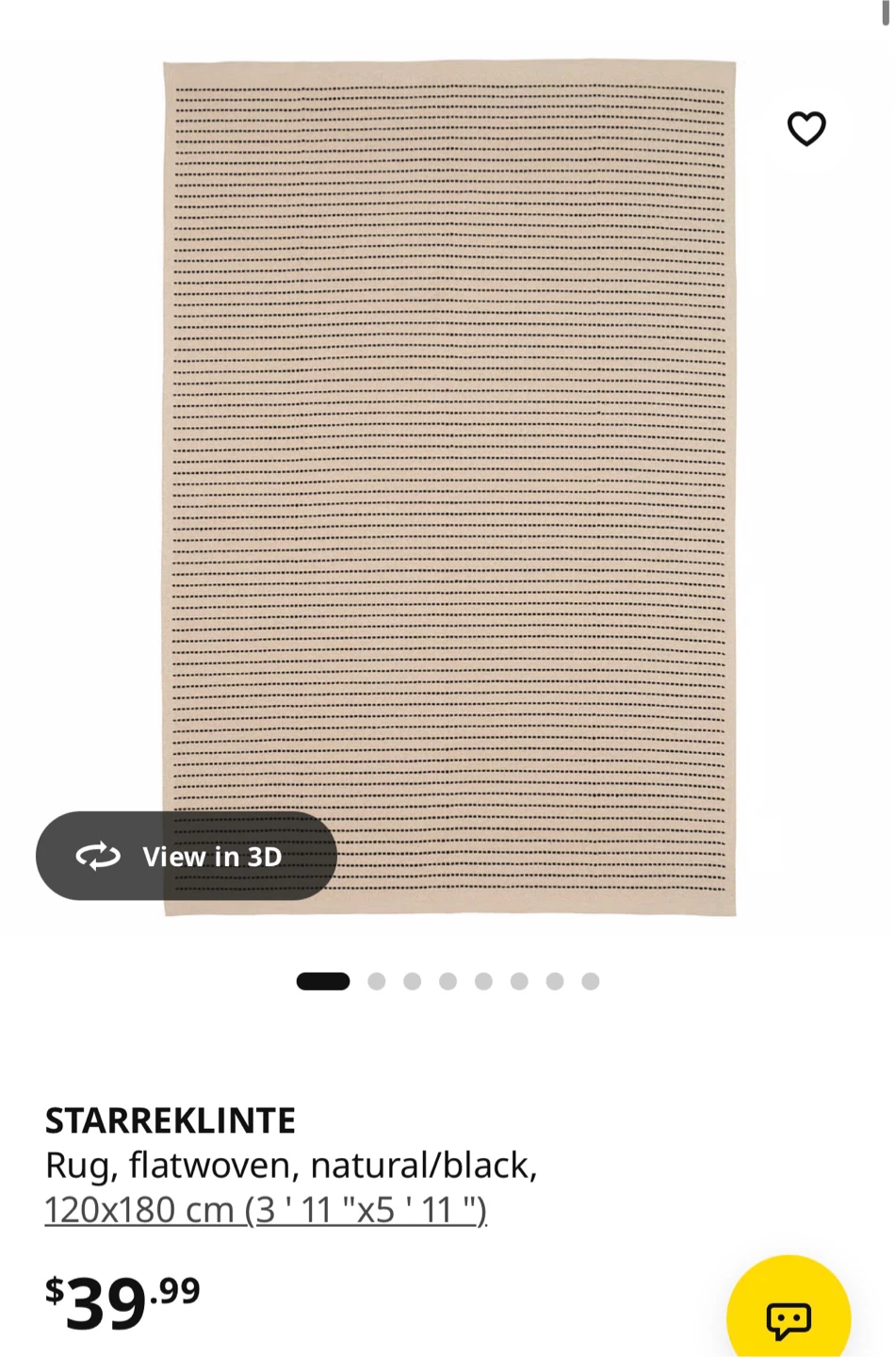 IKEA STARREKLINTE Flatwoven Rug