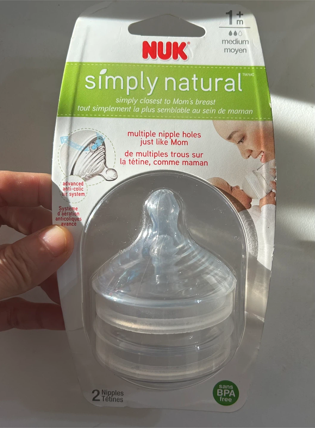 NUK Simply Nature and Dr. Brown's Natural Flow Narrow  Nipples