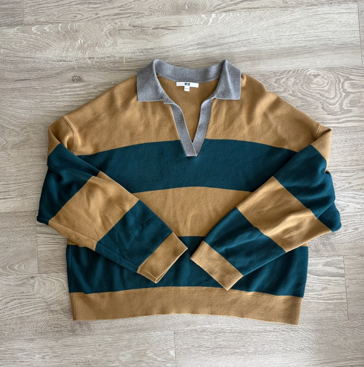 Uniqlo striped skipper polo sweater