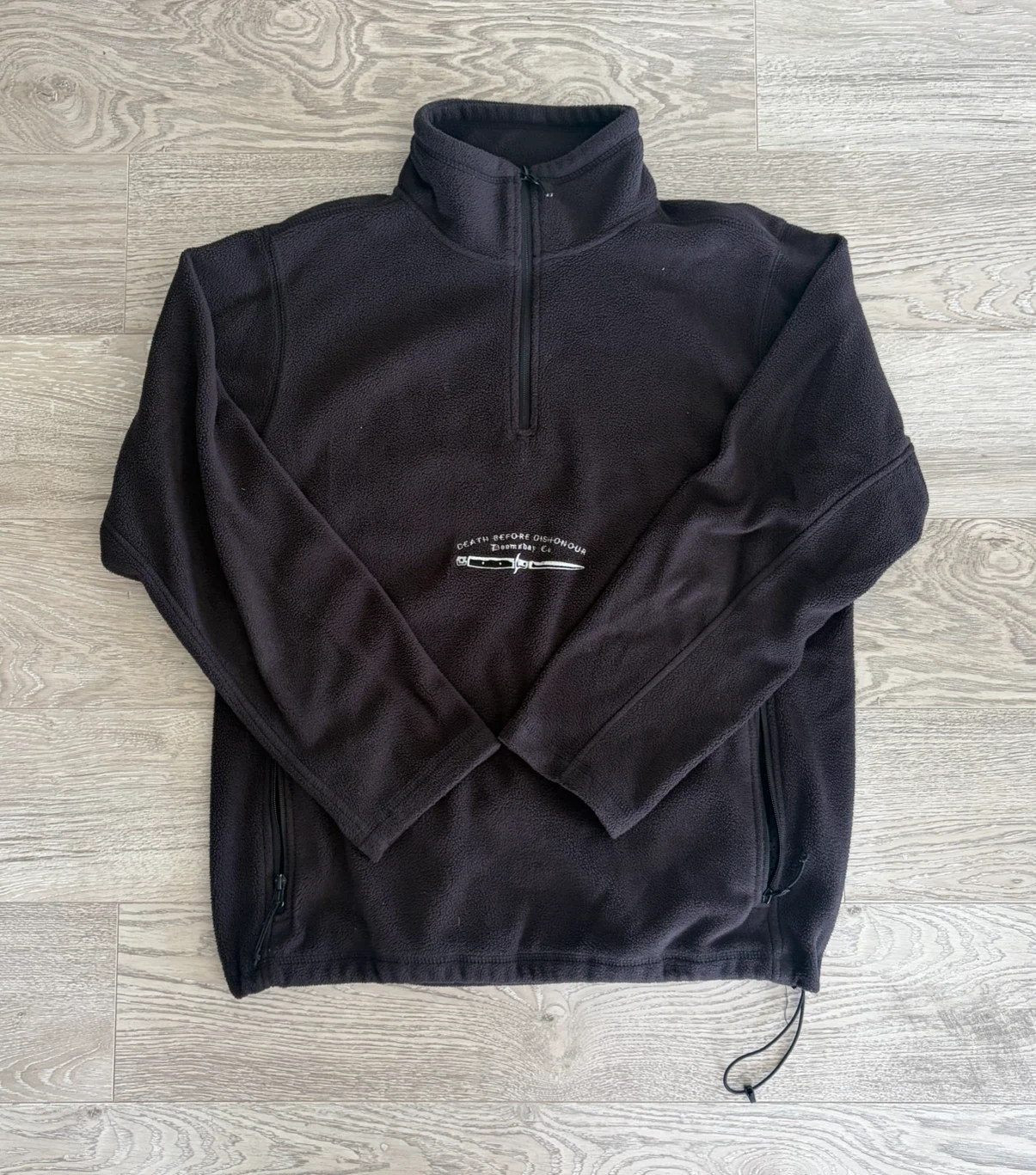 Black half zip fleece