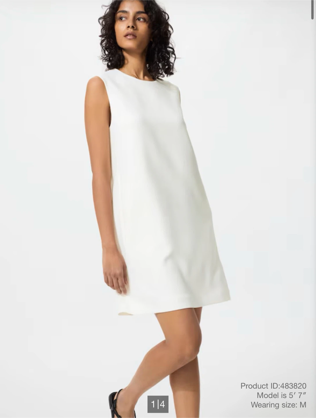 Uniqlo Sleeveless Mini Dress - White - photo 2
