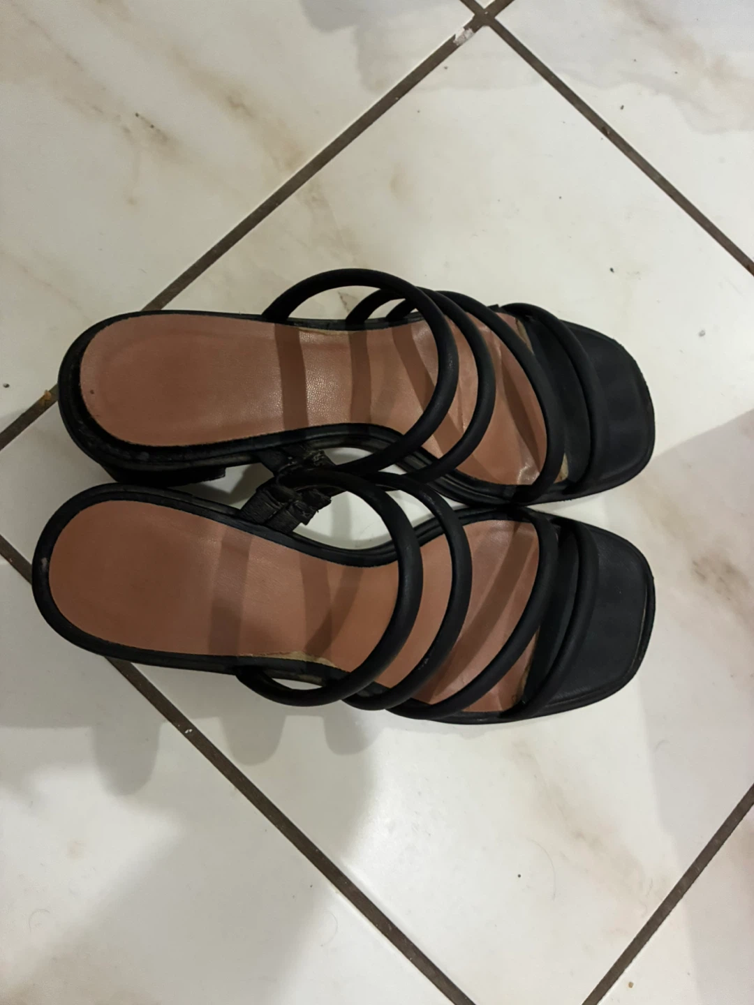 Black strappy sandals