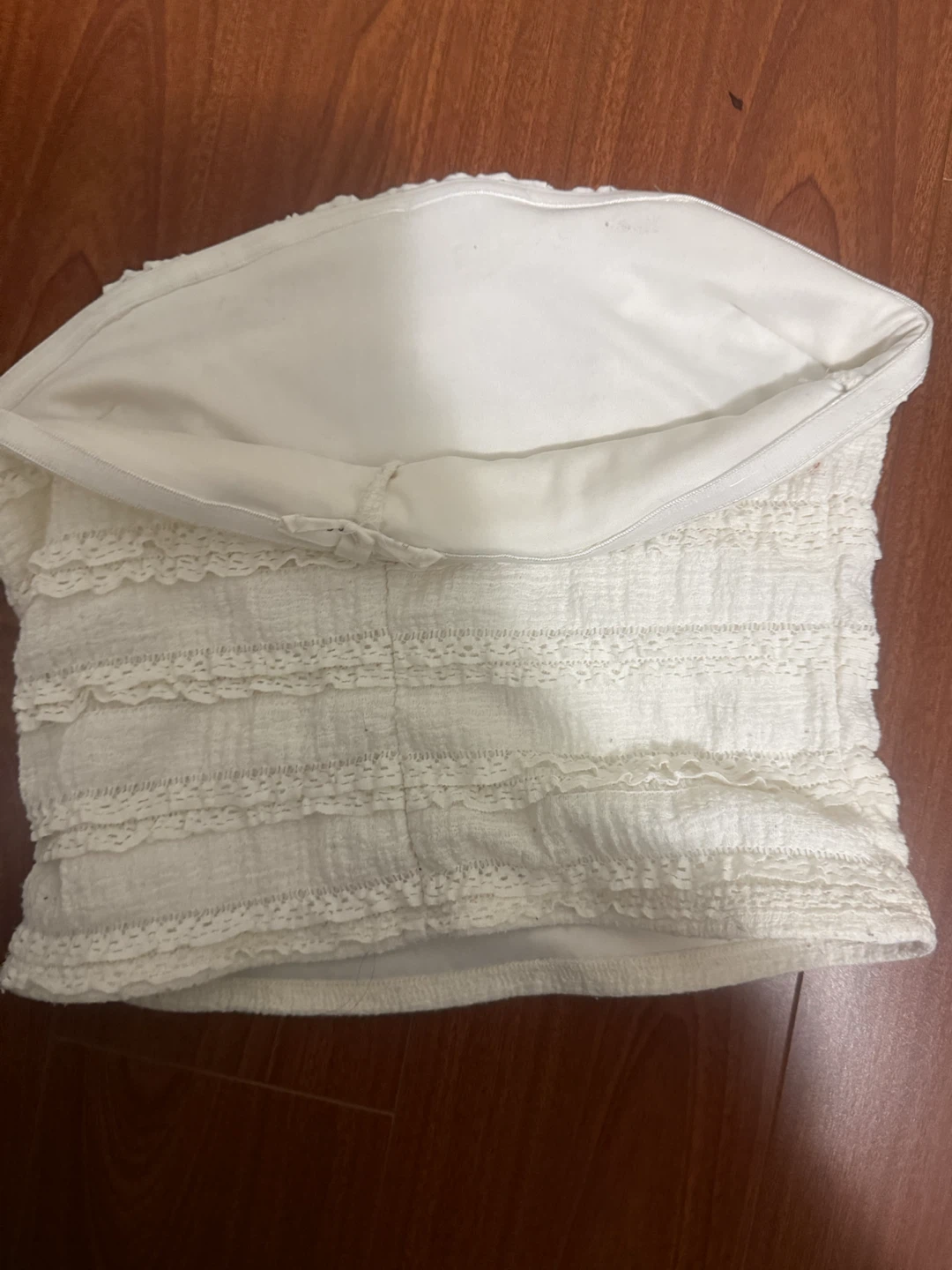 White Lace Detail Tube Top - photo 2