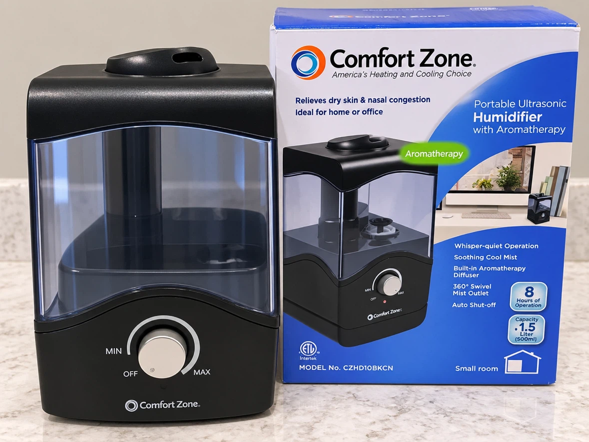 Comfort Zone Portable Ultrasonic Humidifier