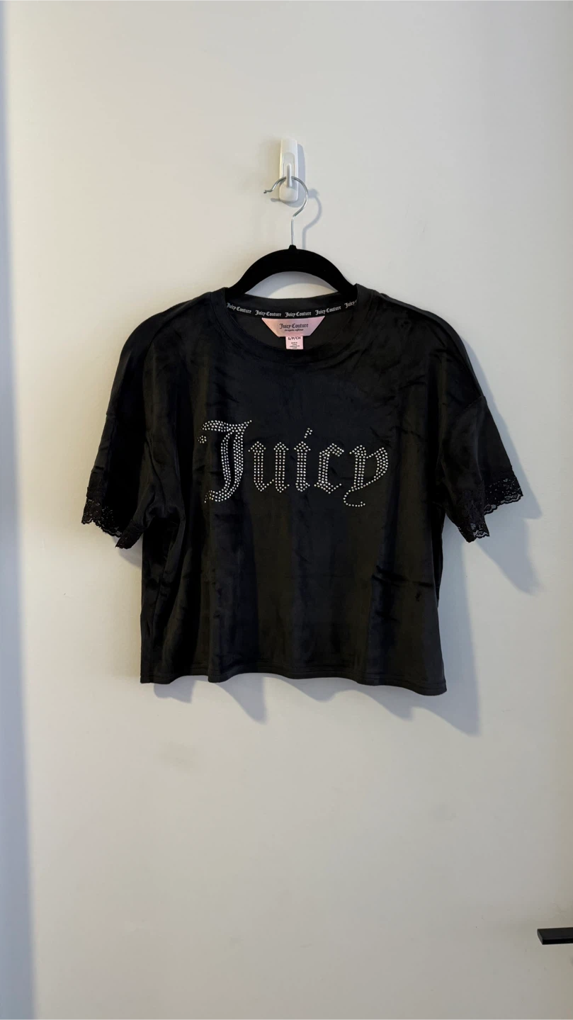 NEW Juicy Couture Black Rhinestone Sleepwear Set - photo 2