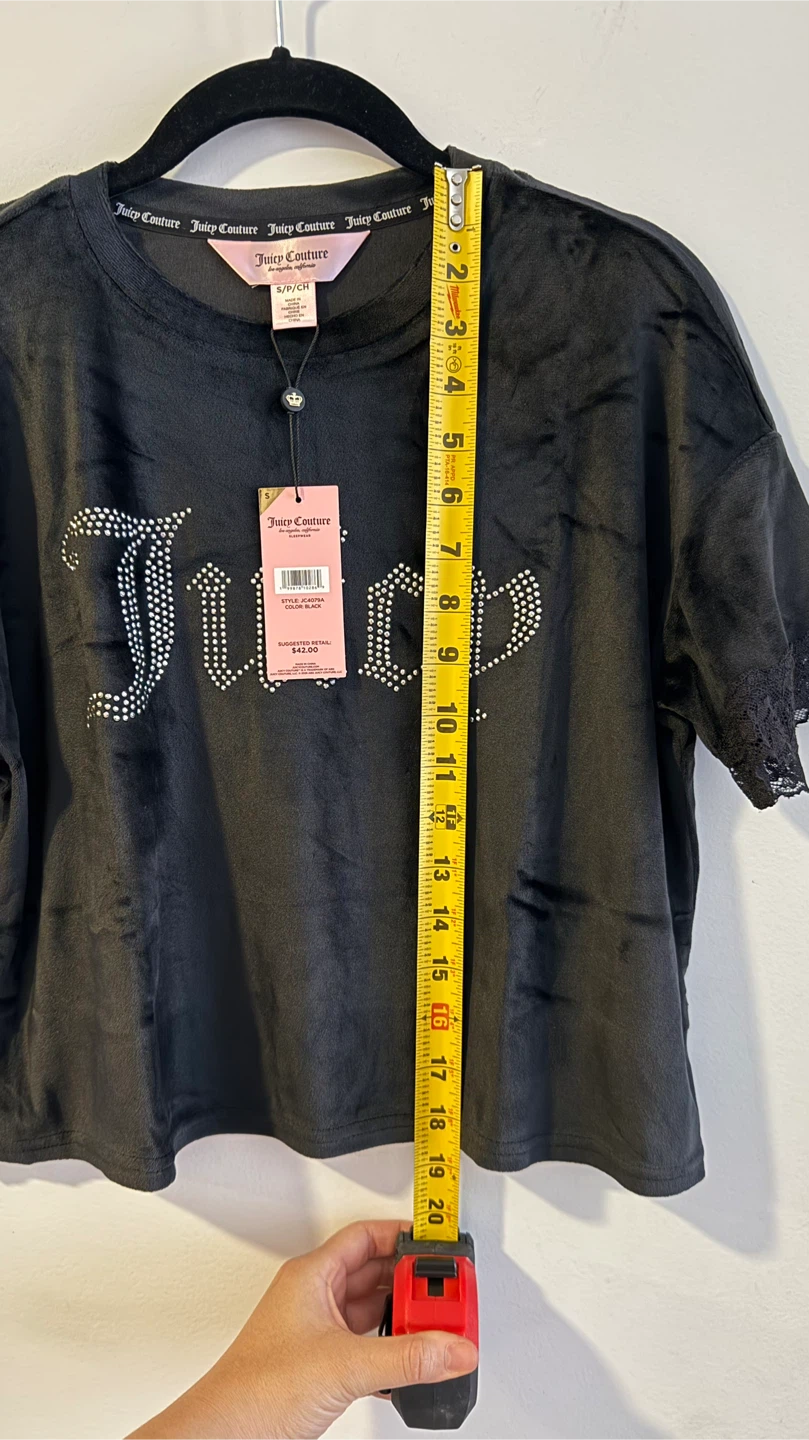 NEW Juicy Couture Black Rhinestone Sleepwear Set - photo 5