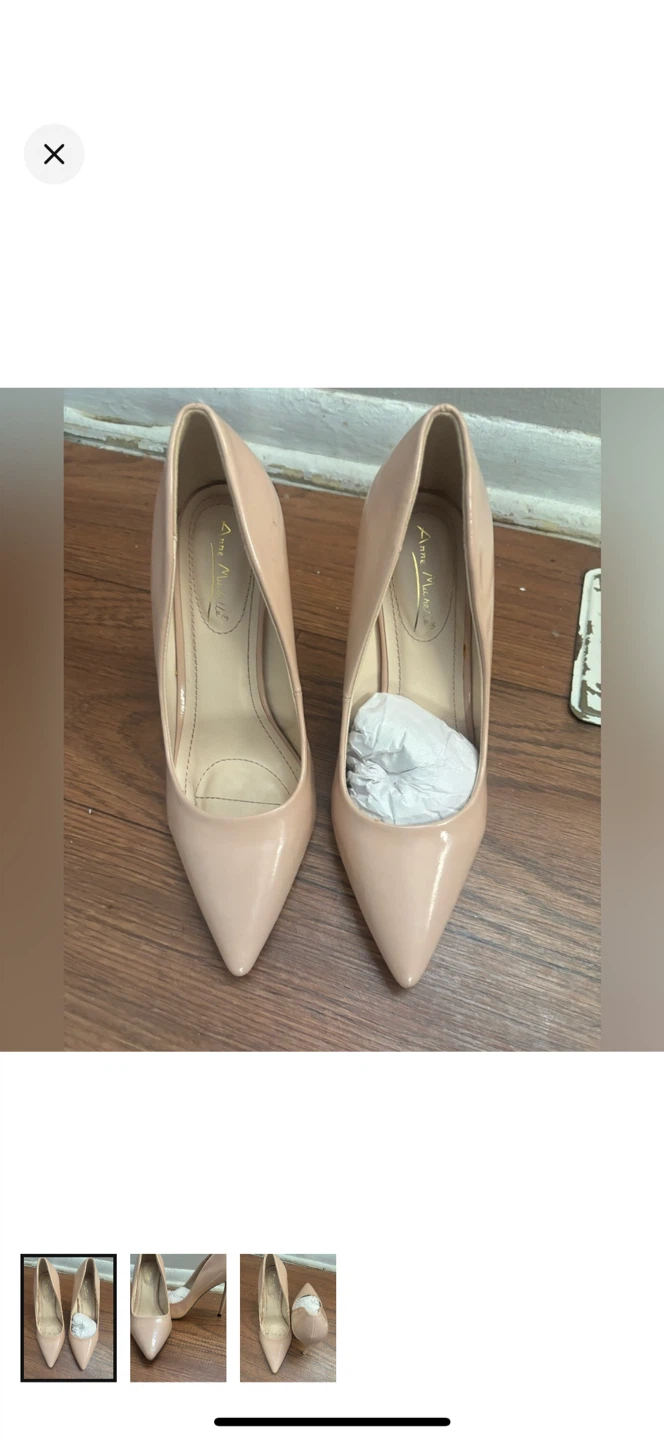 Anne Michelle Nude Patent Stiletto Heels