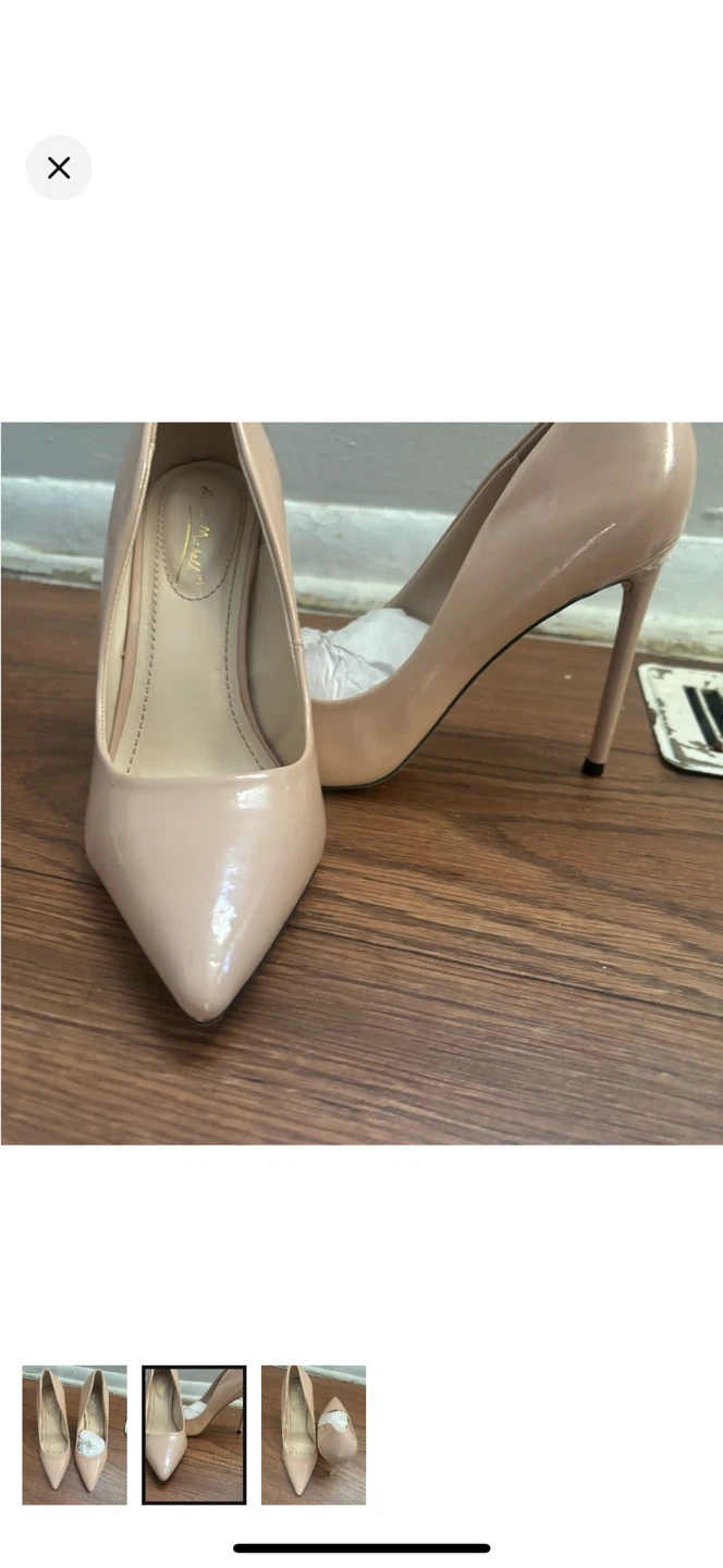 Anne Michelle Nude Patent Stiletto Heels - photo 3