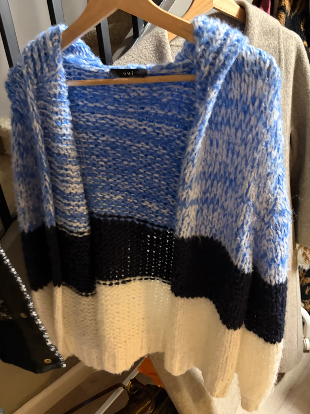 Oui Colour Block Cardigan
