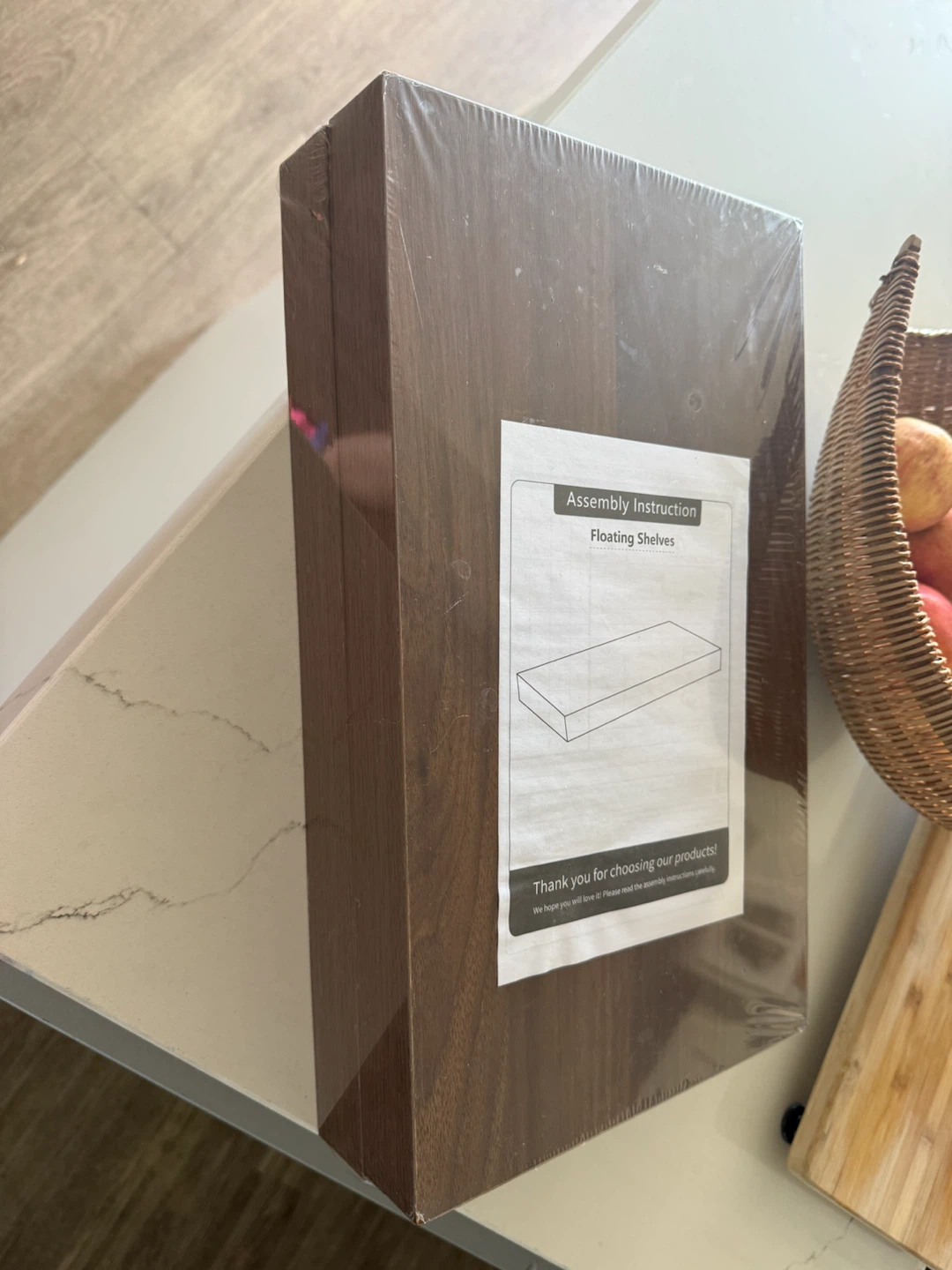 New Floating Shelves wallnut color