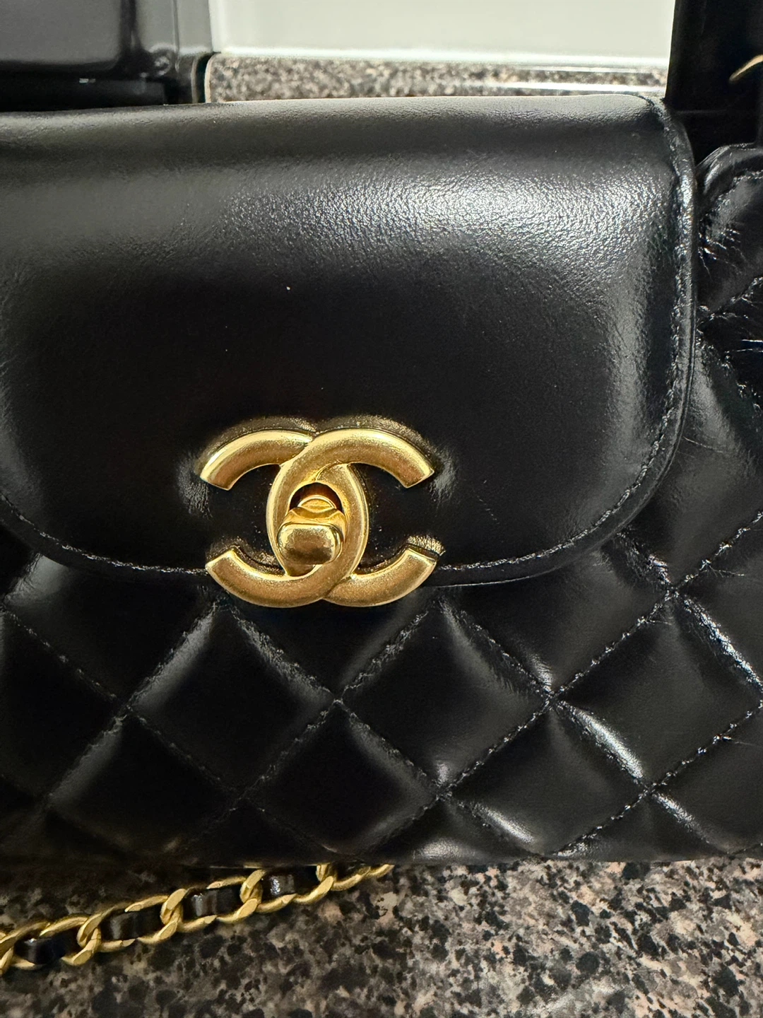 Chanel Quilted Leather Top Handle Bag - photo 5