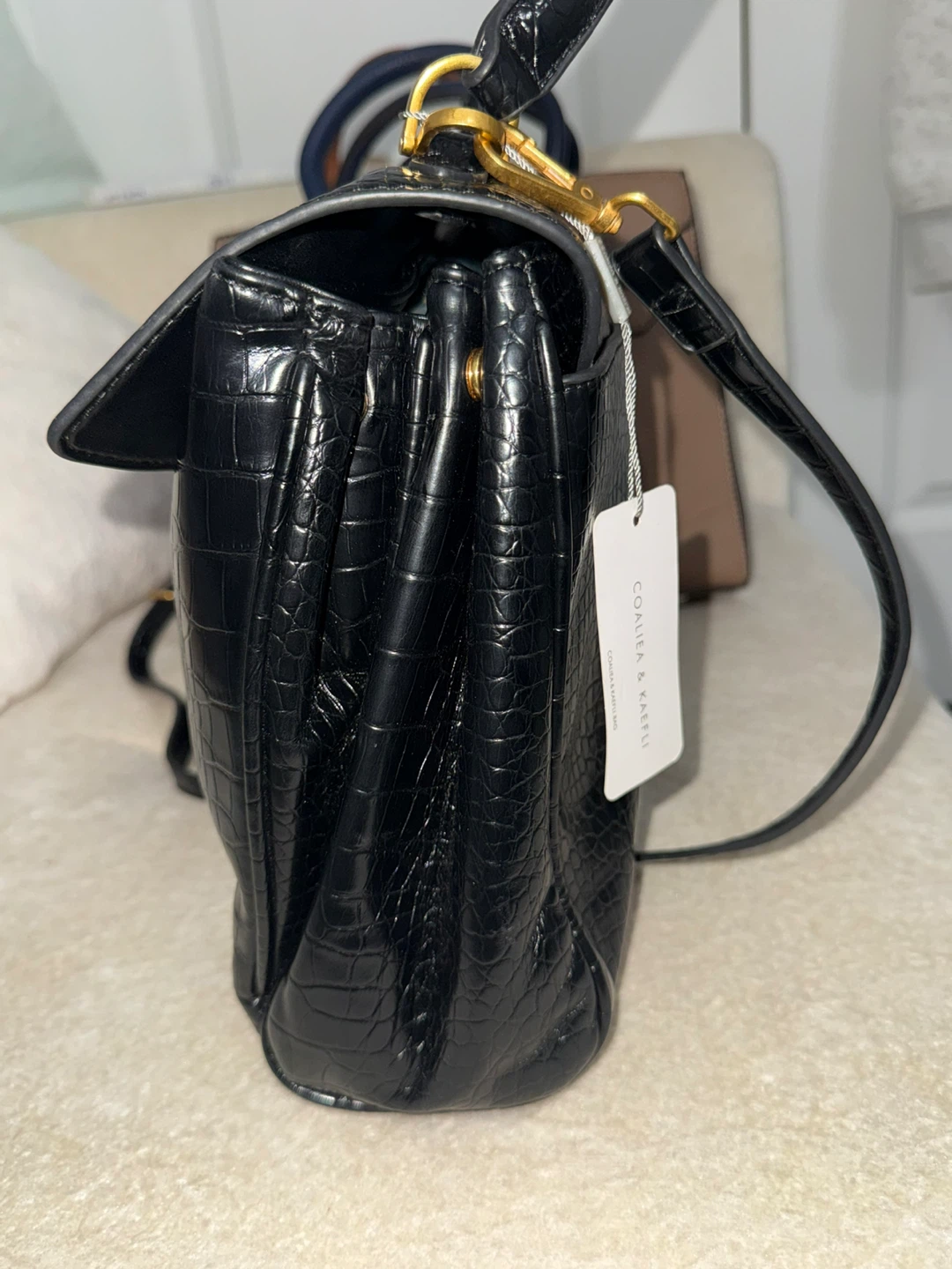 CK Black Croc Pattern Laptop/Handbag - photo 3
