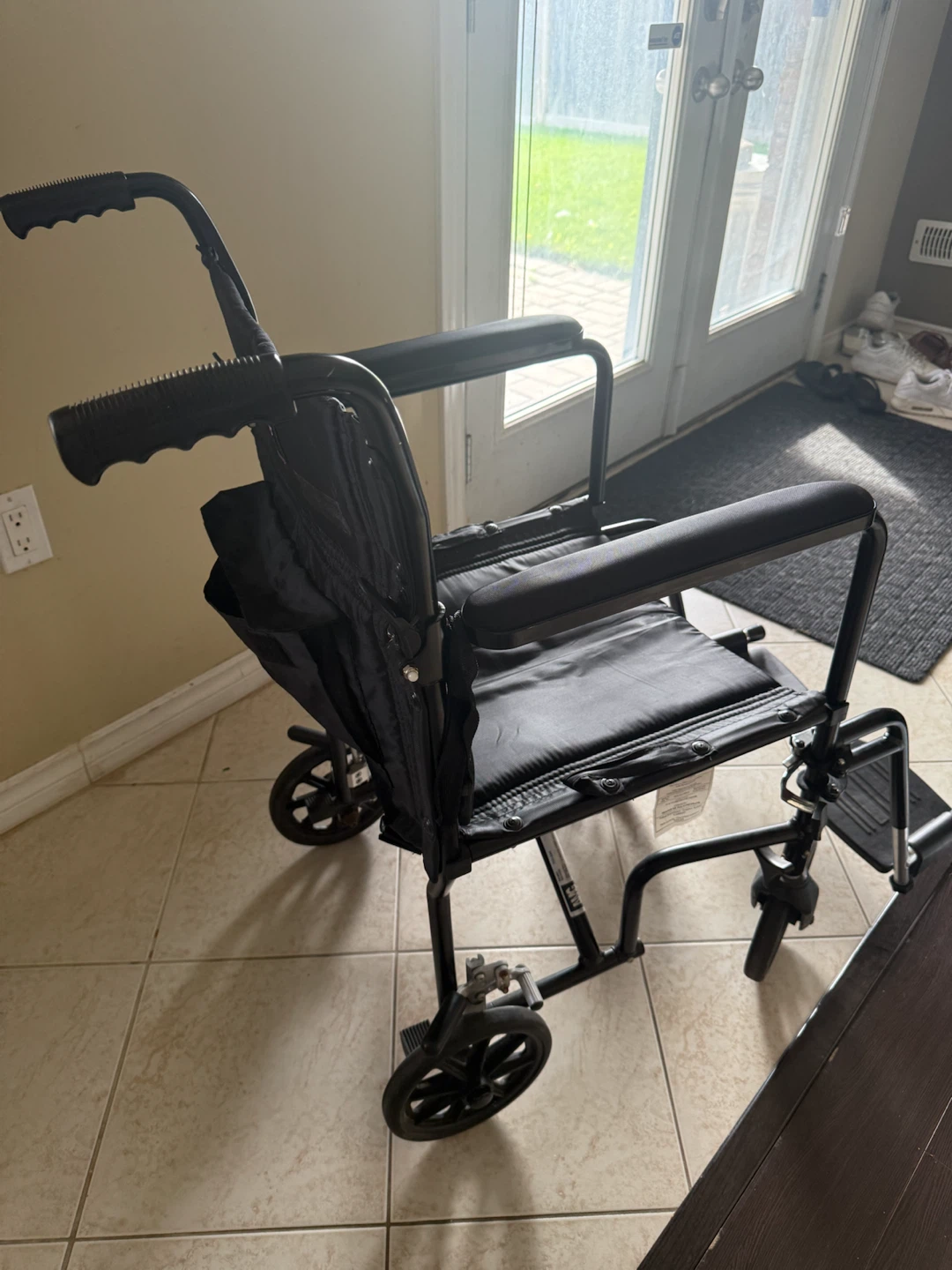AMG Folding Transport Wheelchair
