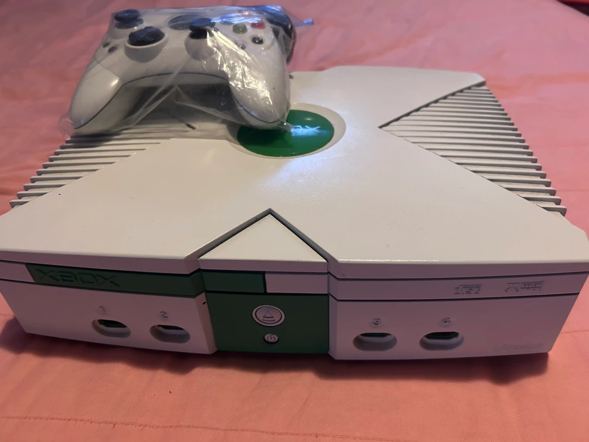 Modded OG Xbox Console with Controller LED Lights Inside Ports