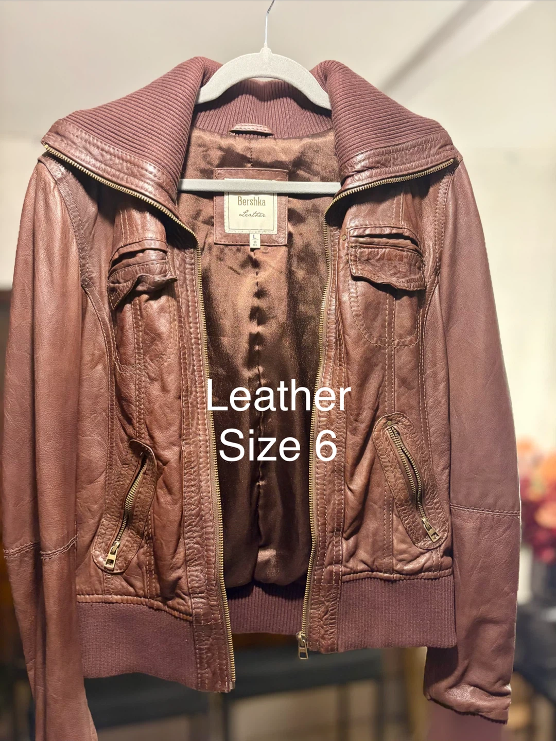 Bershka Brown Leather Jacket