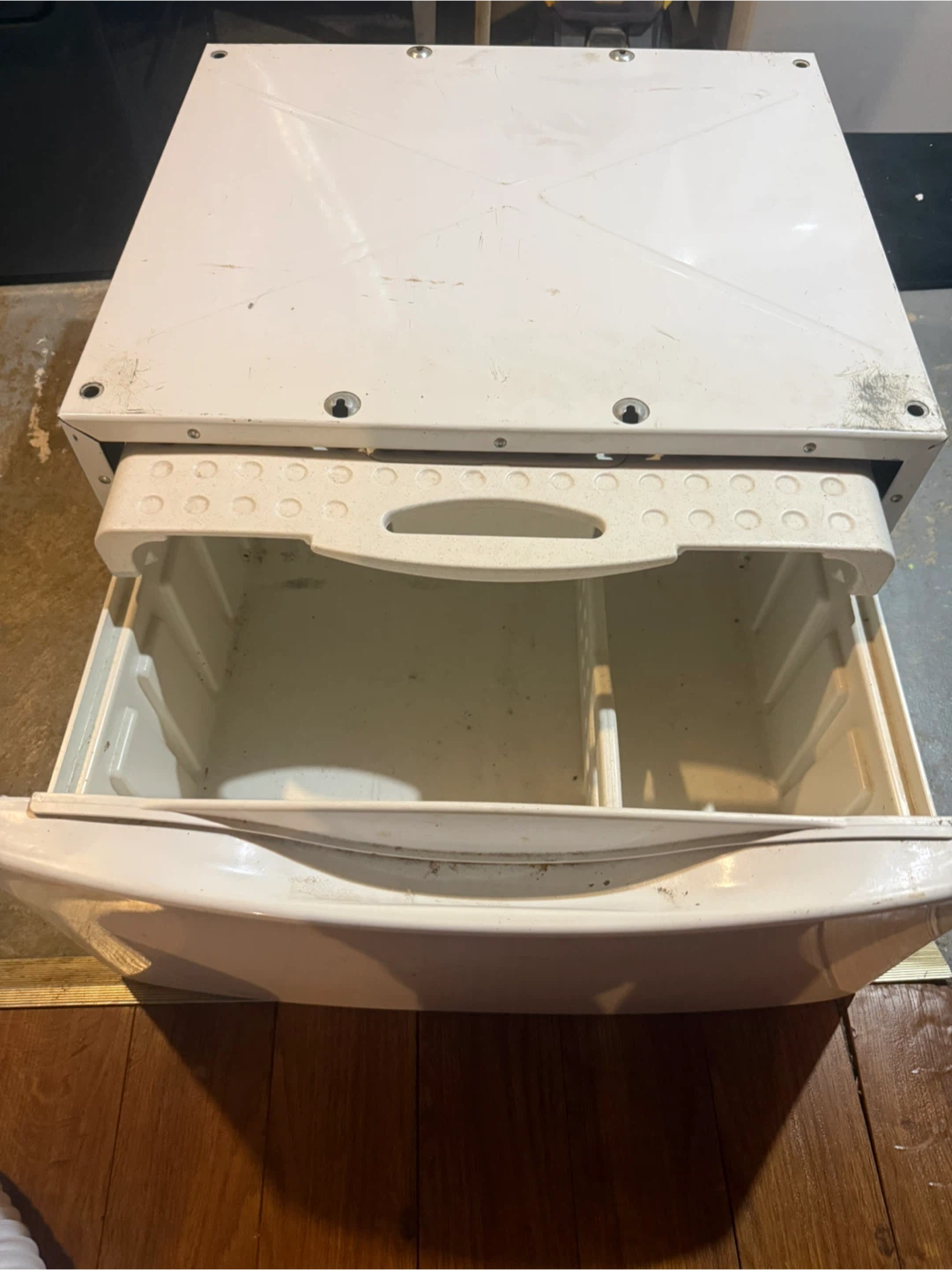 White Laundry Pedestal Drawer