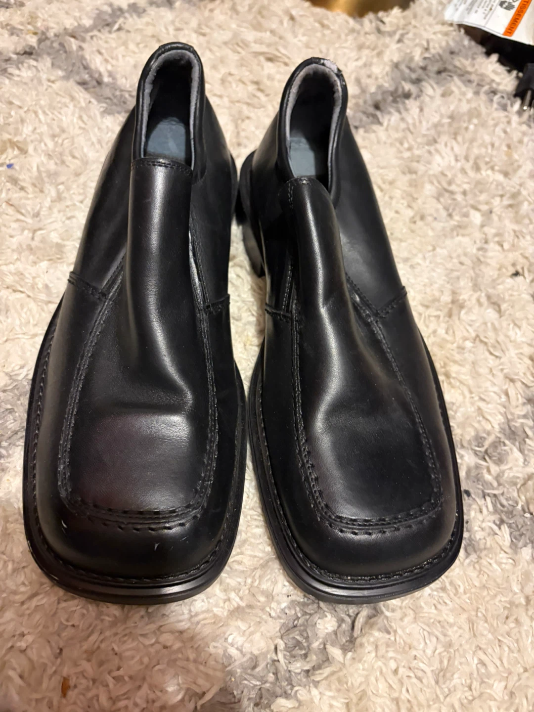 Andrea Caballero Black Leather Loafers