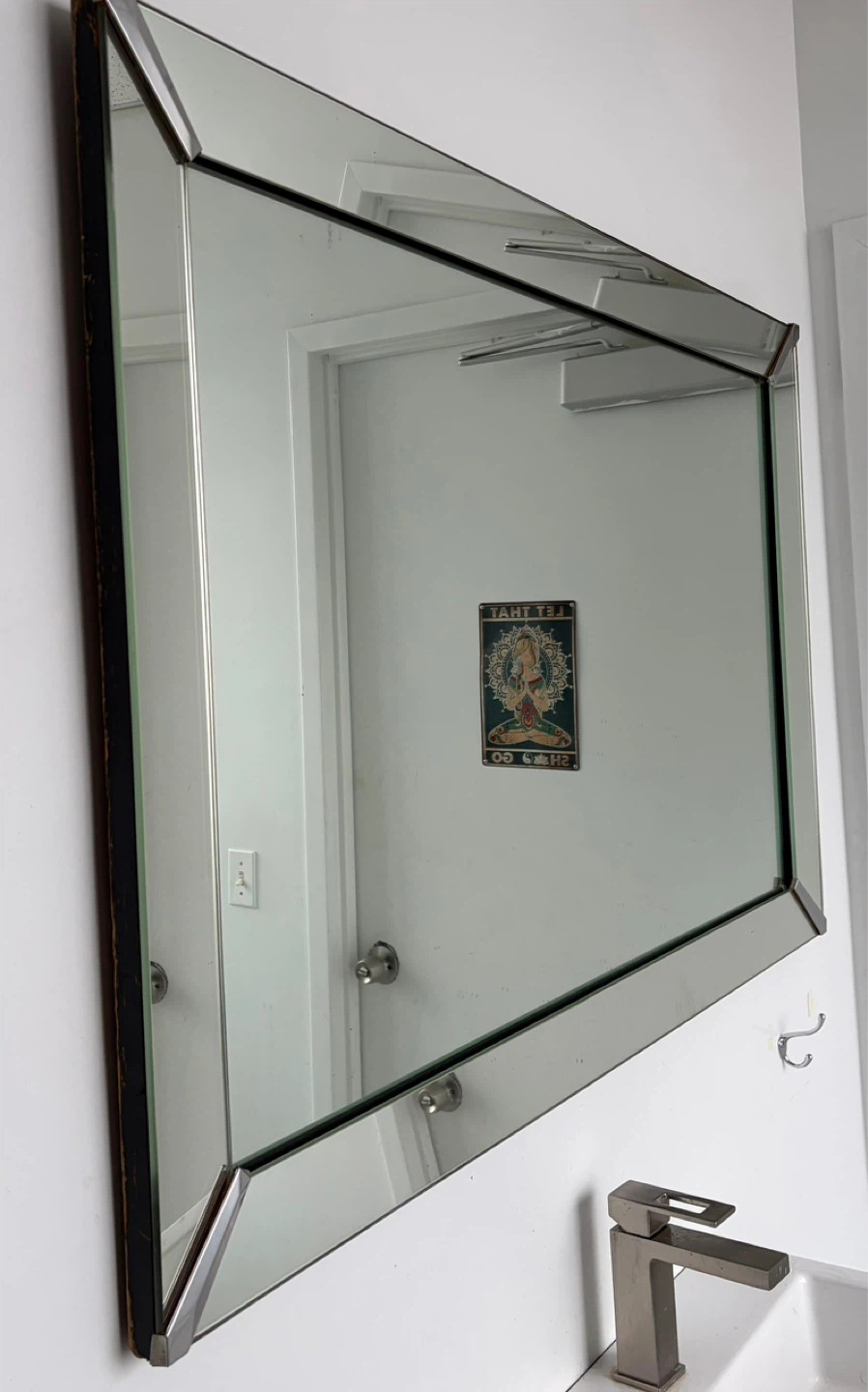 Large Beveled Wall Mirror
