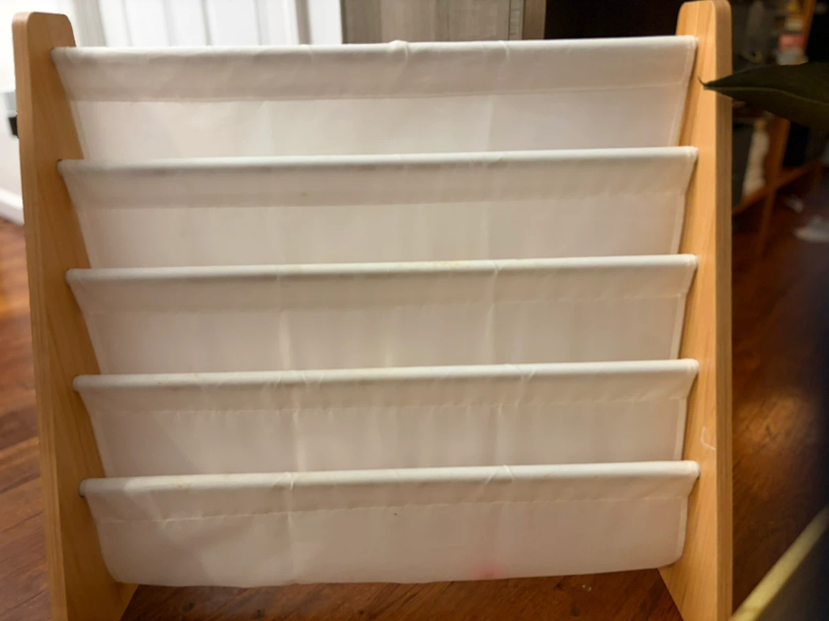 Wooden Kids Book Sling Shelf
