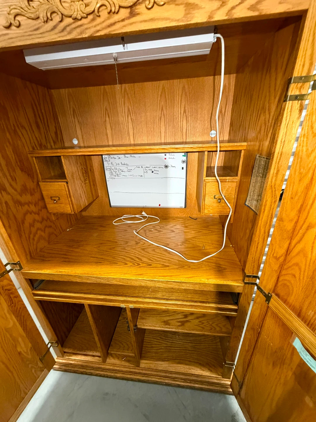 Parker House Oak Armoire Desk - photo 2