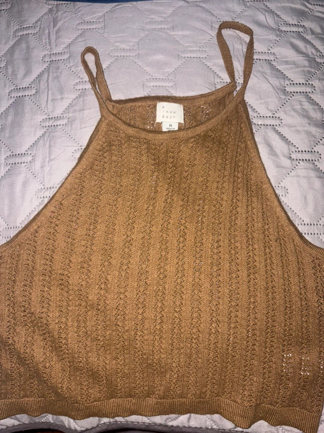 A New Day Brown Knit Tank Top