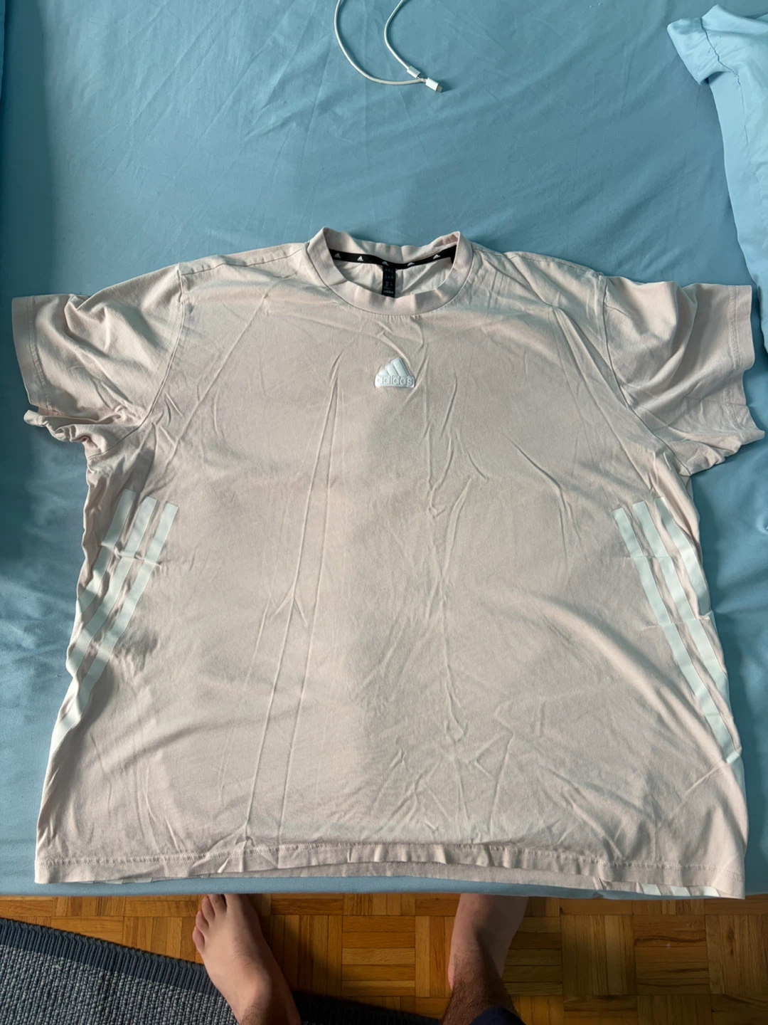 Adidas light pink t-shirt