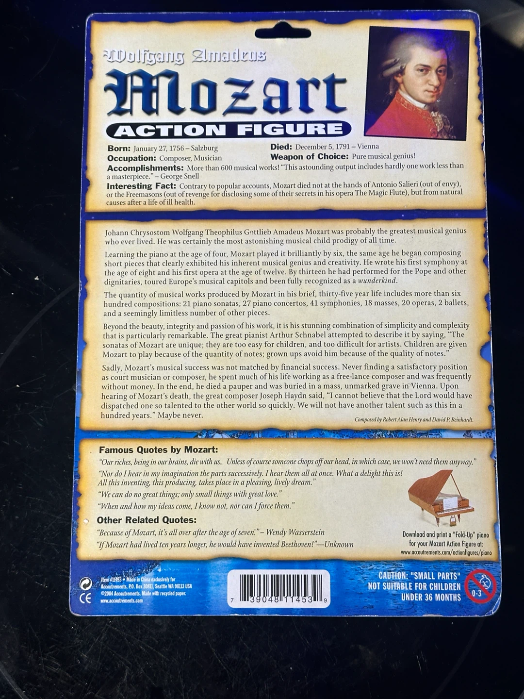Accoutrements Wolfgang Amadeus Mozart Action Figure - photo 5