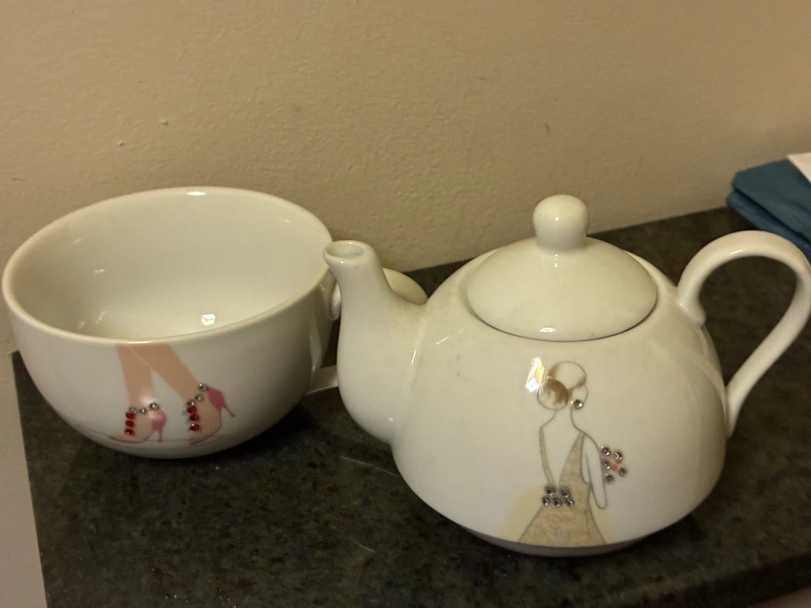Flapper fashion Verdici Tea for One Lady Teapot & Cup - photo 4