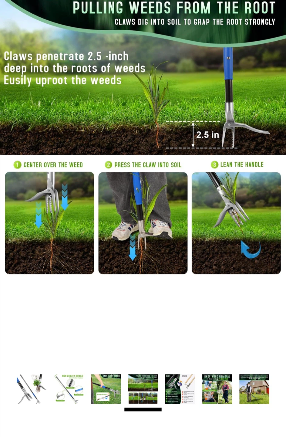 Sancat Stand-Up Weed Puller Tool - photo 5
