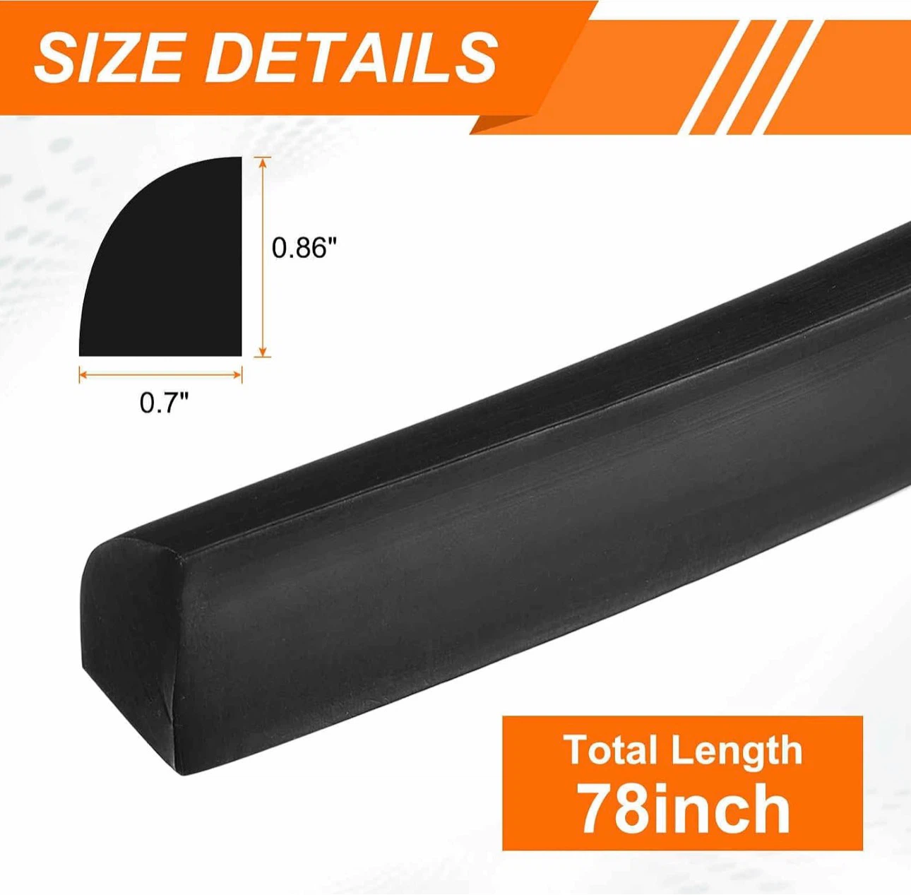 HARFINGTON Flexible Quarter Round Molding Wall Trim - New - photo 2