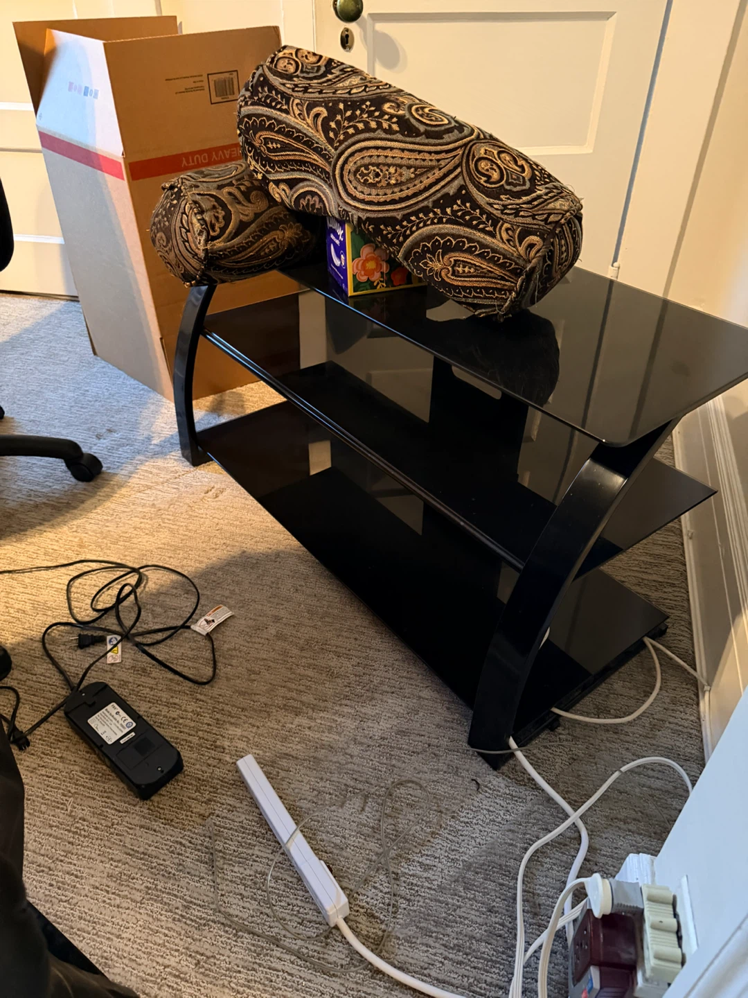 Black Glass Media Console