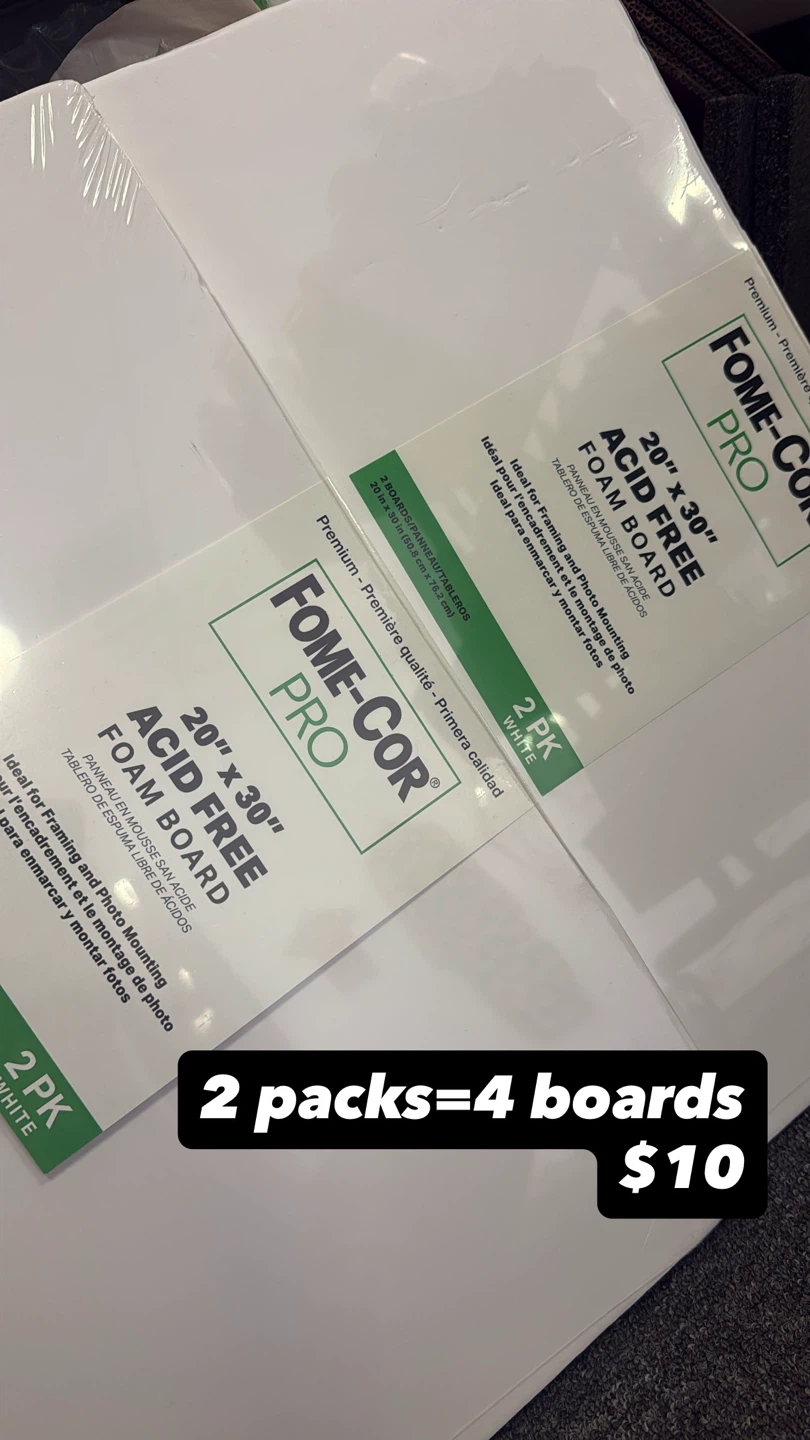 Fome-Cor Pro Acid Free Foam Boards 20" x 30" - 4 Pack