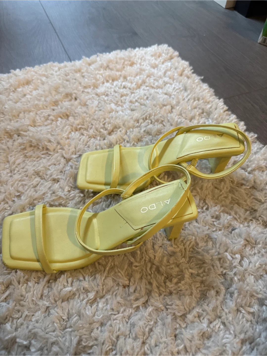 ALDO Lime Green Heeled Sandals