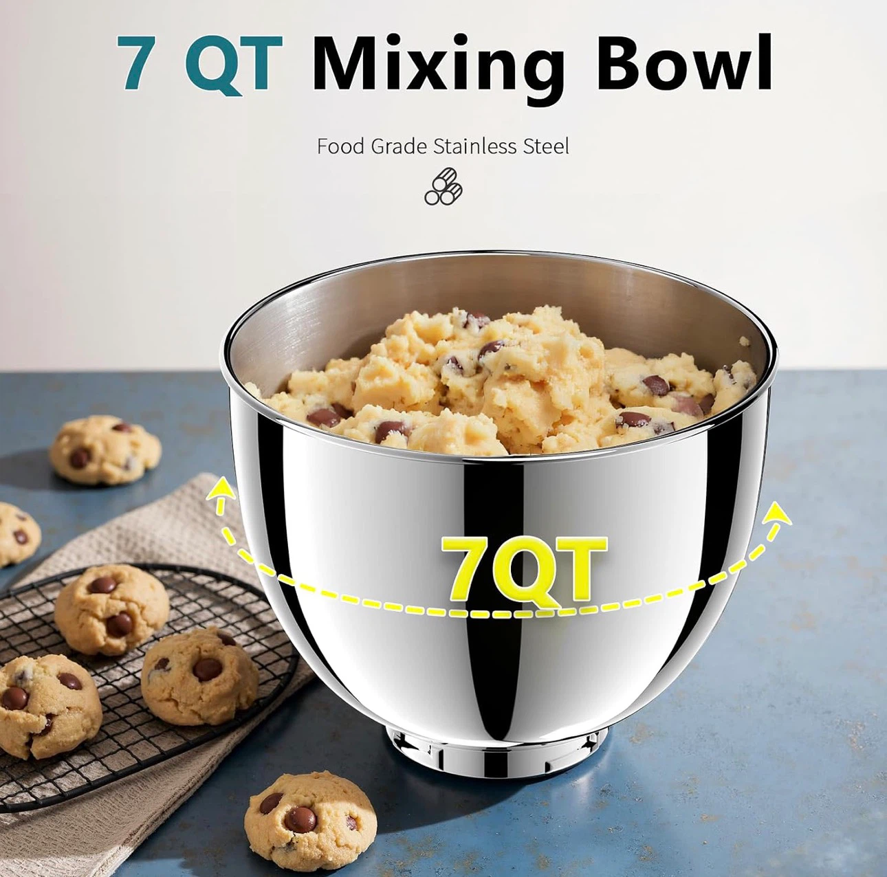 7-Quart Kitchen Tilt-Head Stand Mixer - photo 3
