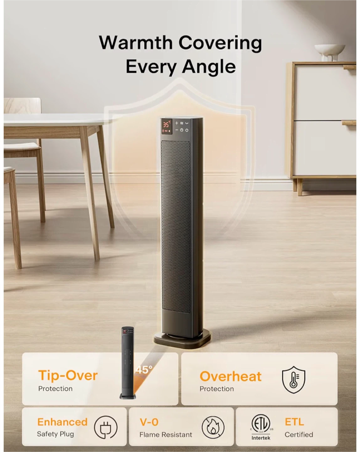 Black Tower Space Heater potable - photo 4