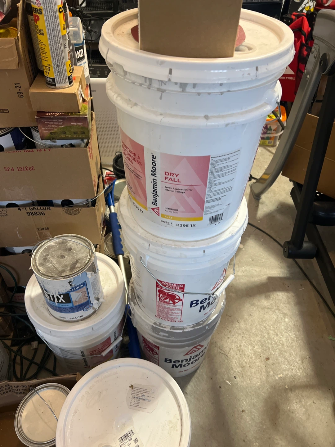 Assorted Benjamin Moore Paint and Primer Cans - photo 2